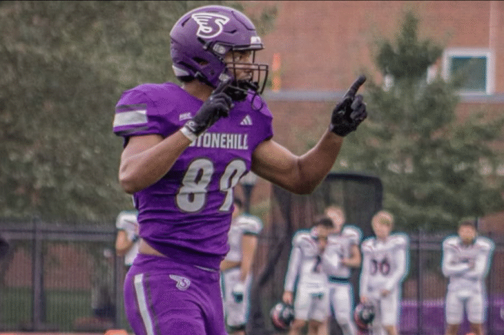 Meet Cody Ruff, a top TE prospect from Stonehill College. Discover his impressive stats and what sets him apart for the NFL Draft.